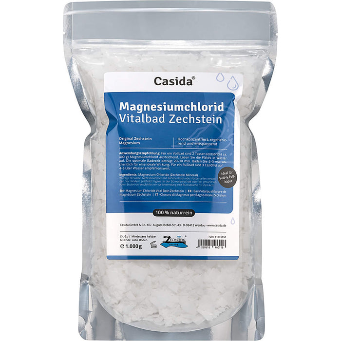 Casida Magnesiumchlorid Vitalbad Zechstein, 1000 g Bath additive