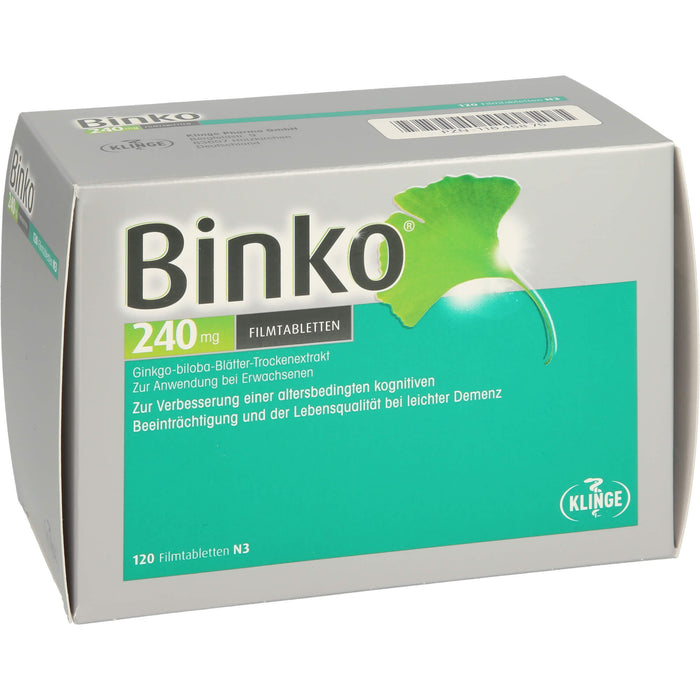 Binko 240 mg Filmtabletten, 120 pc Tablettes