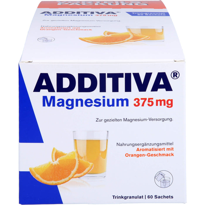 ADDITIVA Magnesium 375 mg Trinkgranulat Orangen-Geschmack, 60 pcs. Powder