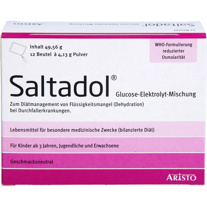 Saltadol Glucose-Elektrolyt-Mischung Pulver, 12 pcs. Sachets