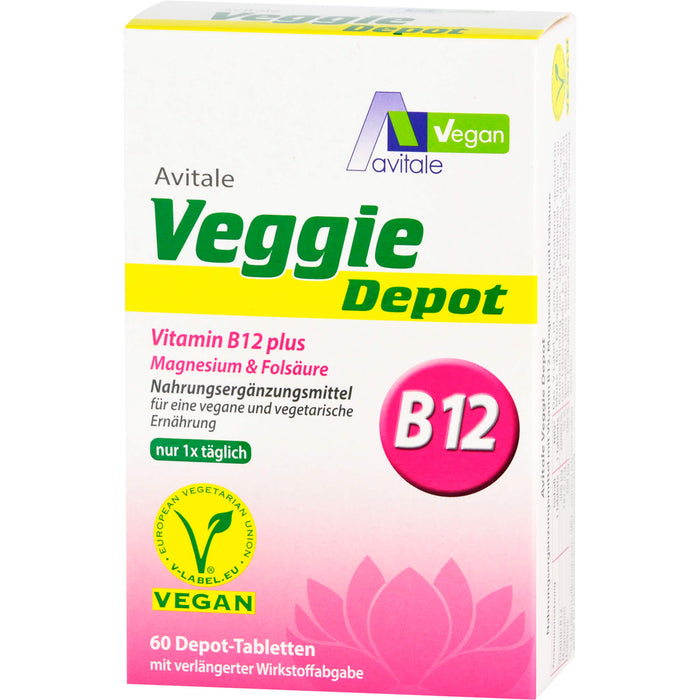 Veggie Depot Vitamin B12+Magnesium+Folsäure, 60 St TAB