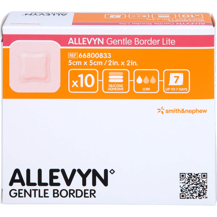 Allevyn Gentle Border Lite 5x5 cm Schaumverb., 10 pc Pansement