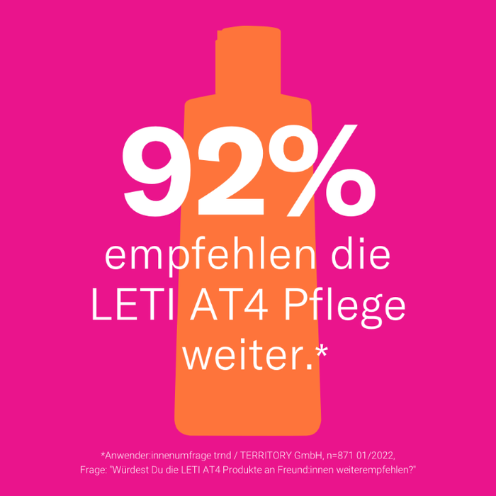 LETI AT4 Shampoo - Extramildes Shampoo bei trockener oder zu Neurodermitis neigender Kopfhaut, 250 ml Shampoing