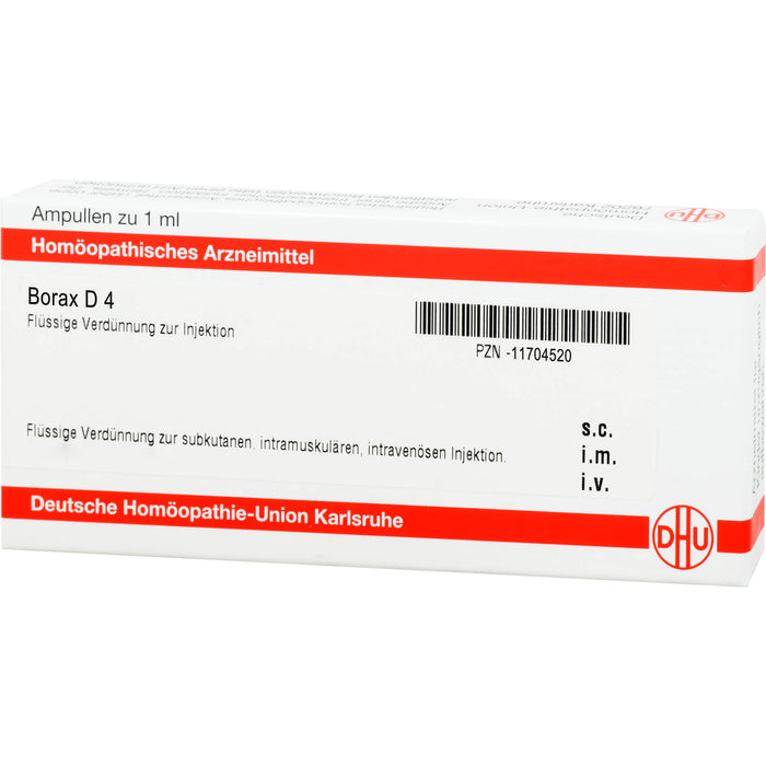 Borax D4 DHU Ampullen, 8 St. Ampullen