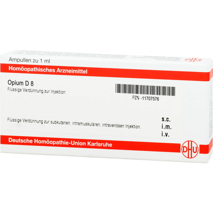 DHU Opium D8 Ampullen, 8 St. Ampullen