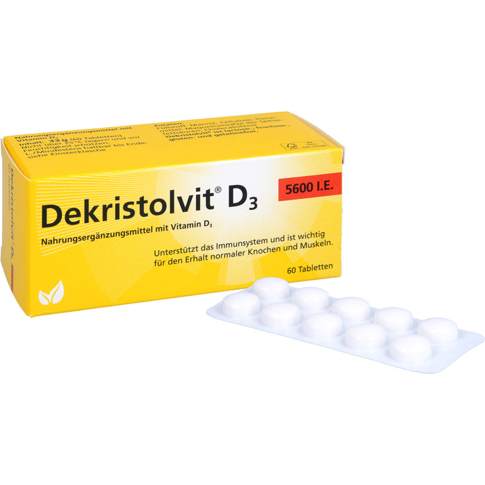 Dekristolvit D3 5600 I.E. Tabletten, 60 pc Tablettes