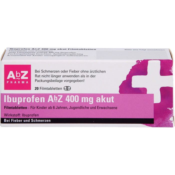 Ibuprofen AbZ 400 mg akut Filmtabletetten, 20 St. Tabletten