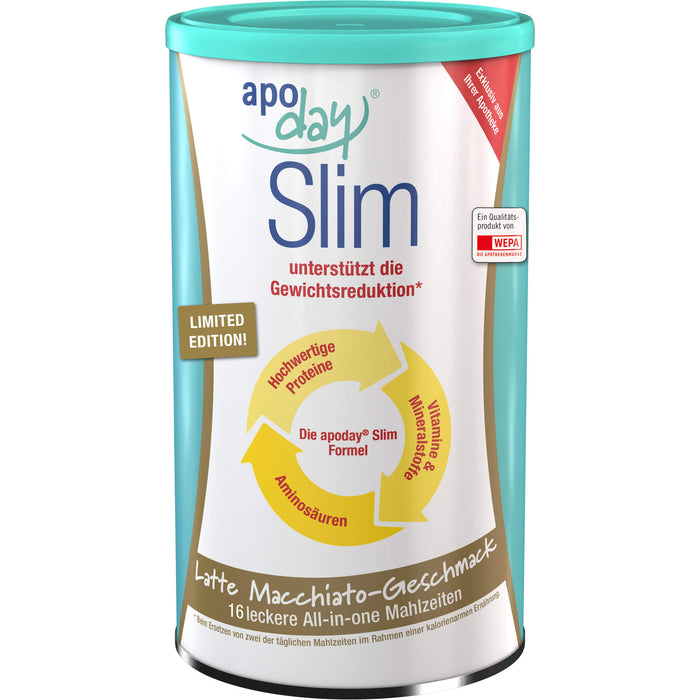 apoday Slim Pulver Latte Macchiato-Geschmack, 450 g Powder