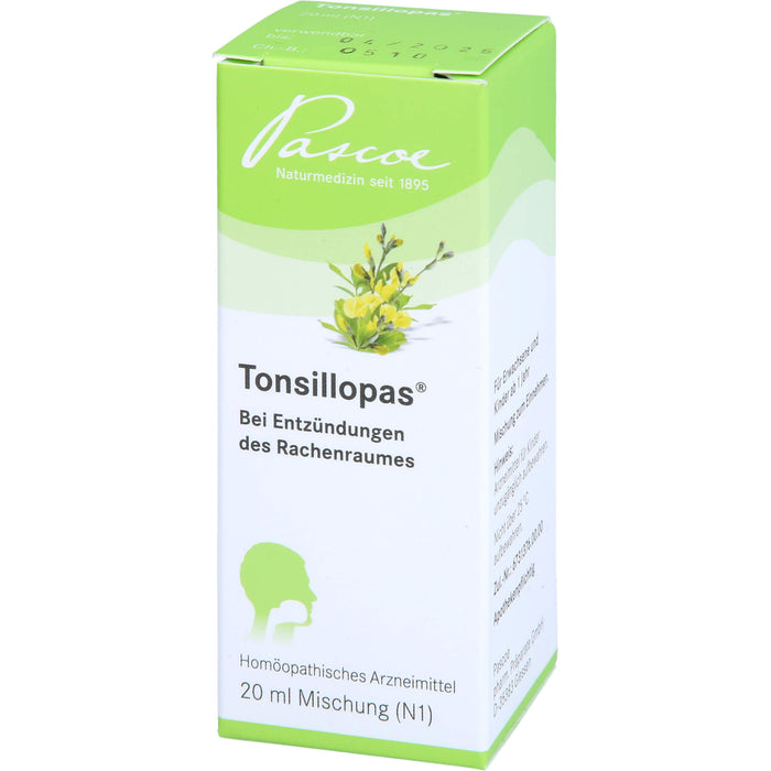 Tonsillopas Mischung bei Entzündungen des Rachenraumes, 20 ml Lösung