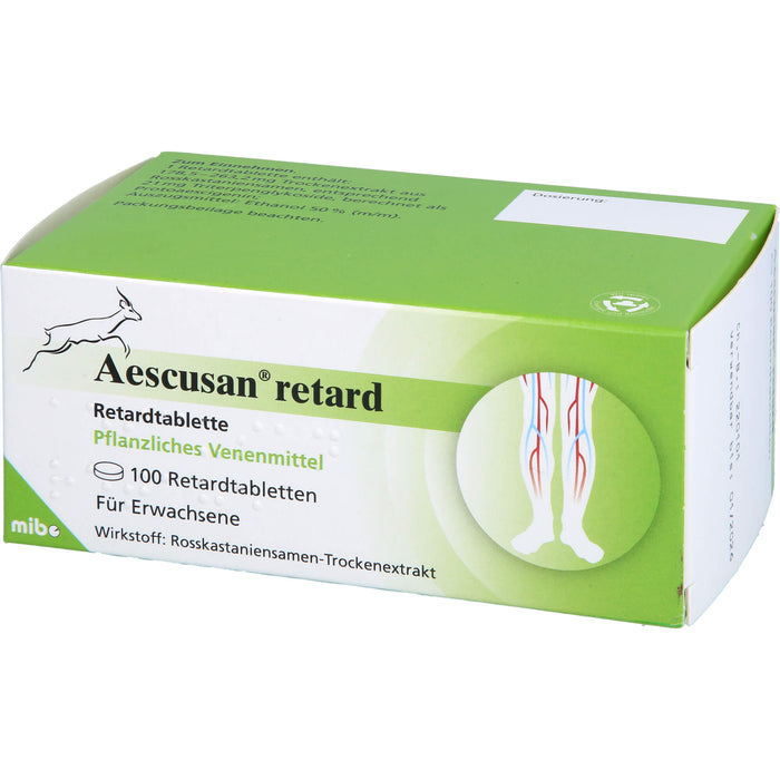 Aescusan Retardtabletten pflanzliches Venenmittel, 100 St. Tabletten