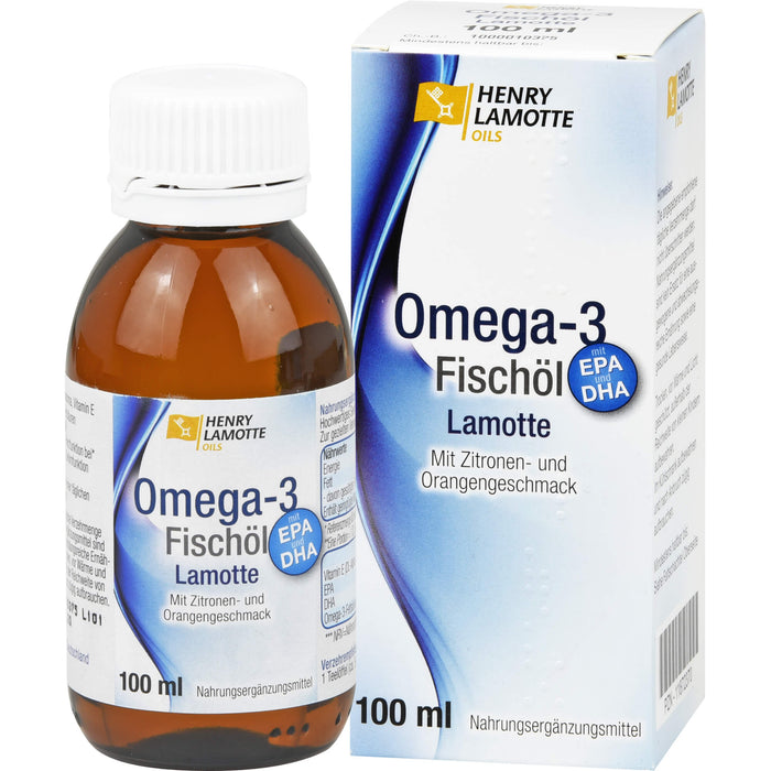 HENRY LAMOTTE OILS Omega-3 Fischöl mit Zitronen- und Orangengeschmack, 100 ml Huile