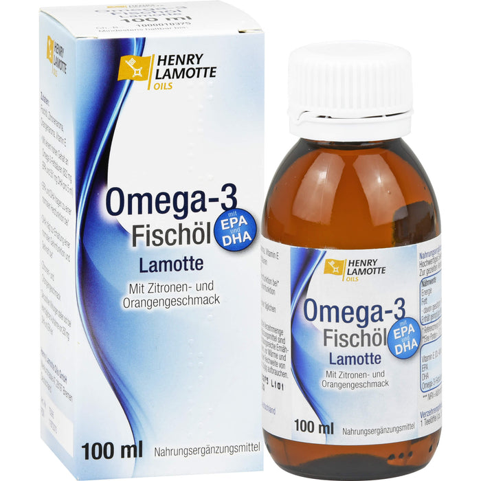 HENRY LAMOTTE OILS Omega-3 Fischöl mit Zitronen- und Orangengeschmack, 100 ml Oil