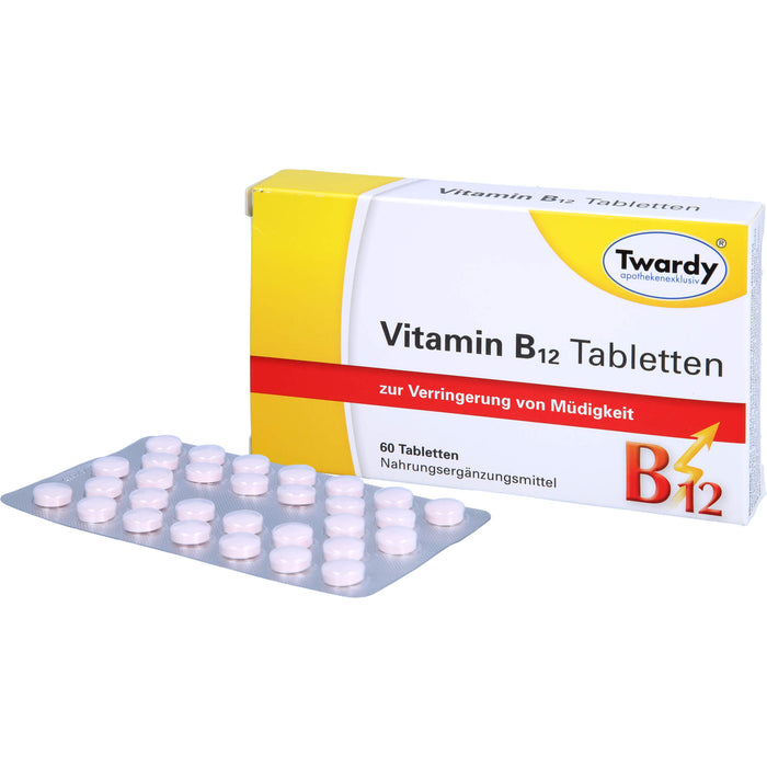 Twardy Vitamin B12 Tabletten zur Verringerung von Müdigkeit, 60 pcs. Tablets