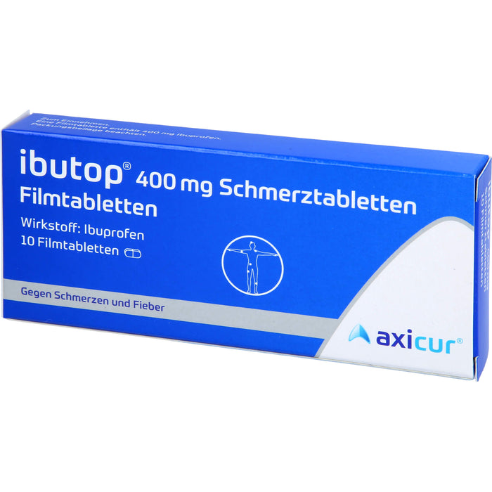 ibutop 400 mg Schmerztabletten Reimport axicorp, 10 pcs. Tablets