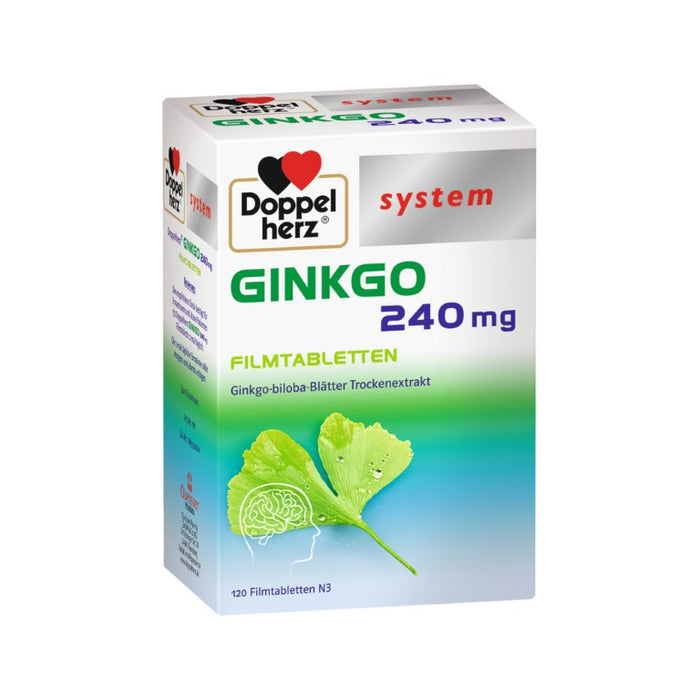 Doppelherz system Ginkgo 240 mg Tabletten, 120 pcs. Tablets