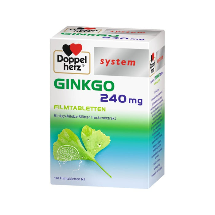 Doppelherz system Ginkgo 240 mg Tabletten, 120 pcs. Tablets