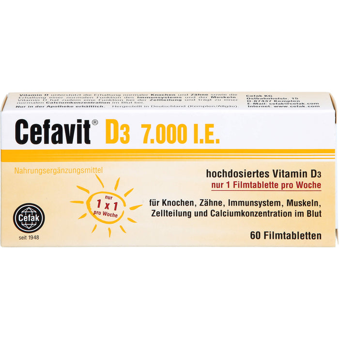 Cefavit D3 7.000 I.E. Filmtabletten, 60 pcs. Tablets