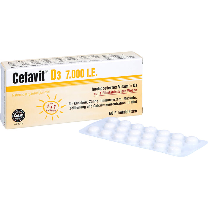 Cefavit D3 7.000 I.E. Filmtabletten, 60 pc Tablettes