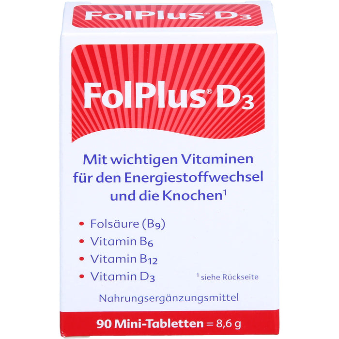 FolPlus + Vitamin D3 Mini-Tabletten, 90 pc Tablettes