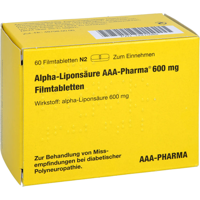 Alpha-Liponsäure AAA-Pharma 600 mg Filmtabletten, 60 St. Tabletten