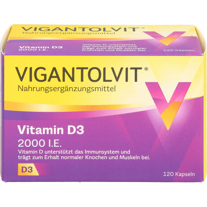 VIGANTOLVIT Vitamin D3 2000 I.E. Kapseln, 120 pc Capsules