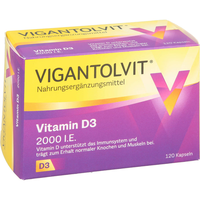 VIGANTOLVIT Vitamin D3 2000 I.E. Kapseln, 120 pcs. Capsules