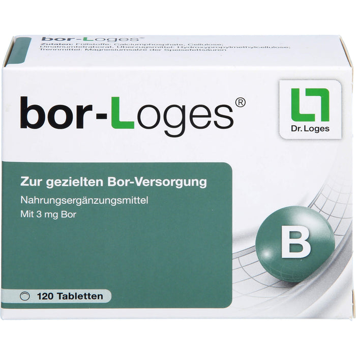 bor-Loges Tabletten zur gezielten Bor-Versorgung, 120 St. Tabletten