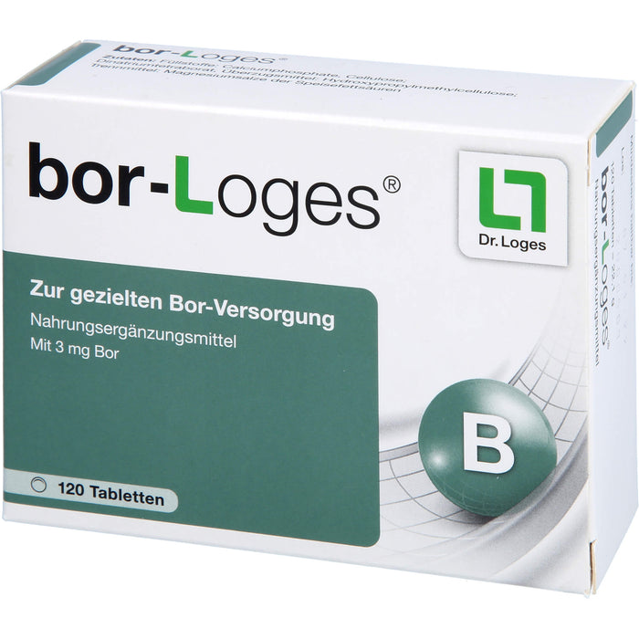 bor-Loges Tabletten zur gezielten Bor-Versorgung, 120 pc Tablettes