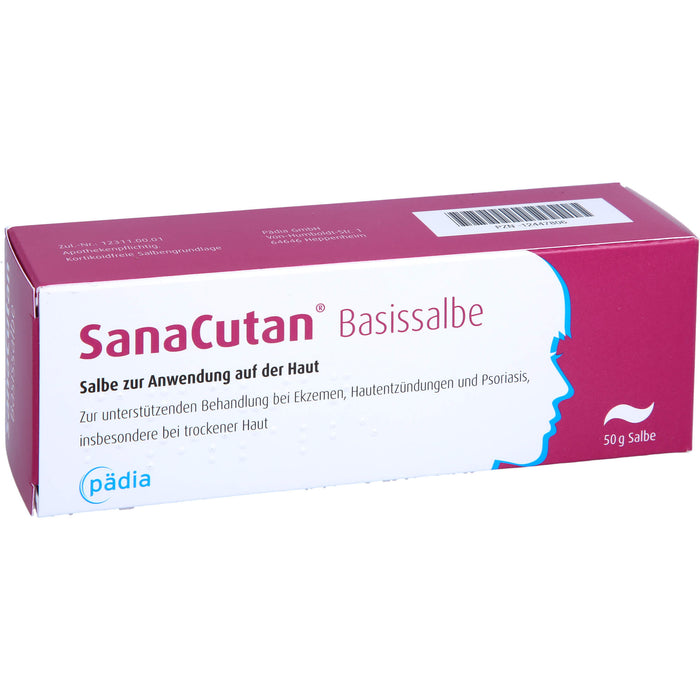 SanaCutan Basissalbe bei Ekzemen, Hautentzündungen und Psoriasis, 50 g Onguent