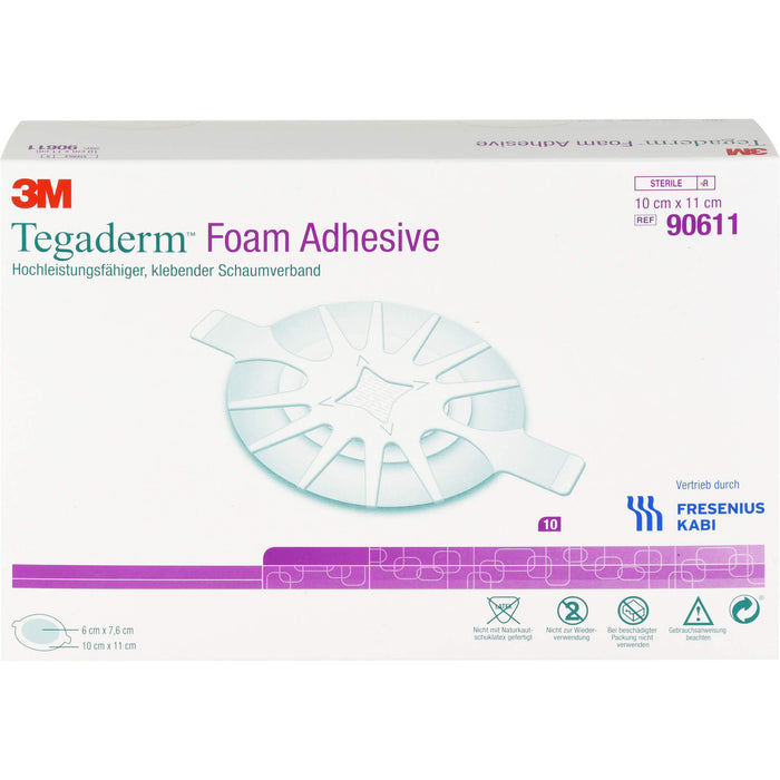 TEGADERM Foam Adhesive 10x11 cm oval 90611, 10 St VER