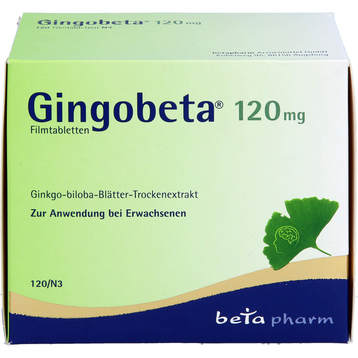 Gingobeta 120 mg Filmtabletten bei leichter Demenz, 120 pc Tablettes