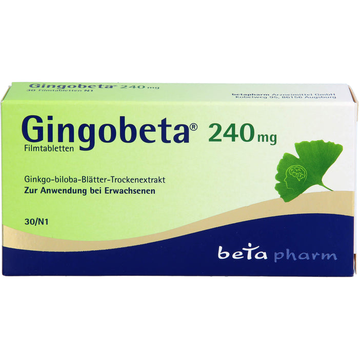 Gingobeta 240 mg Filmtabletten, 30 St FTA