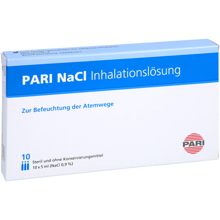 PARI NaCl Inhalationslösung zur Befeuchtung der Atemwege, 10 pcs. Ampoules