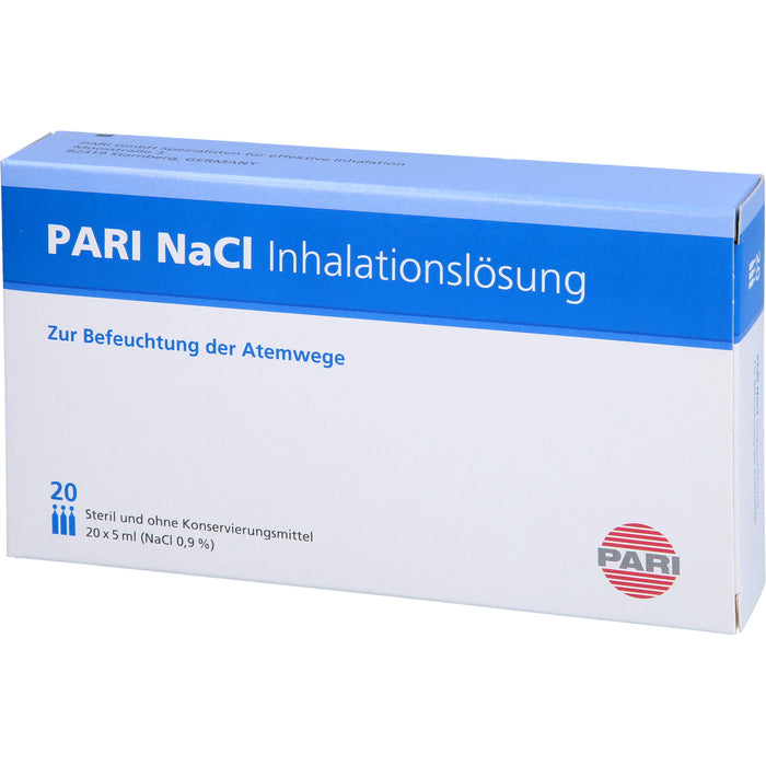 PARI NaCI Inhalationslösung zur Befeuchtung der Atemwege, 20 pc Ampoules