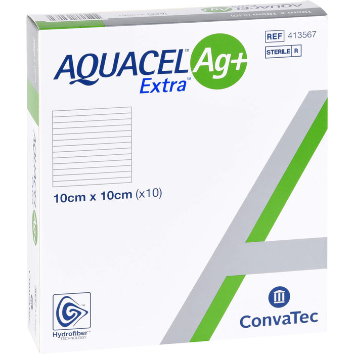 Aquacel Ag Extra 10x10cm Kompressen, 10 St KOM