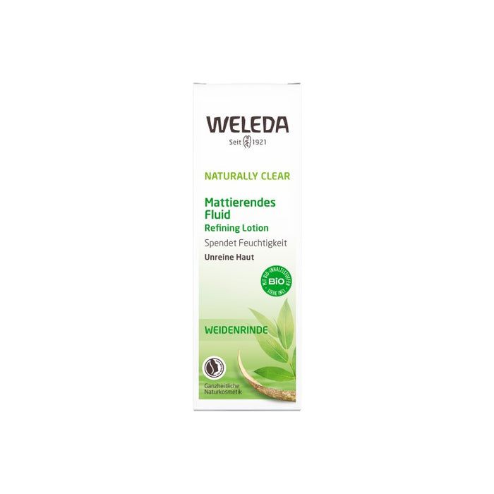 WELEDA Naturally Clear mattierendes Fluid für unreine Haut, 30 ml Solution