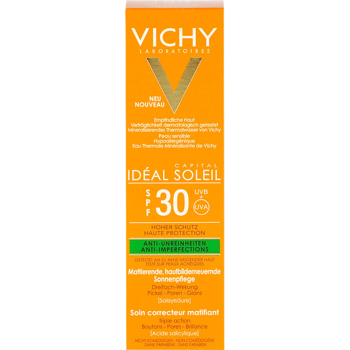 VICHY Capital Idéal Soleil Anti-Unreinheiten SPF 30 Sonnenpflege, 50 ml Creme