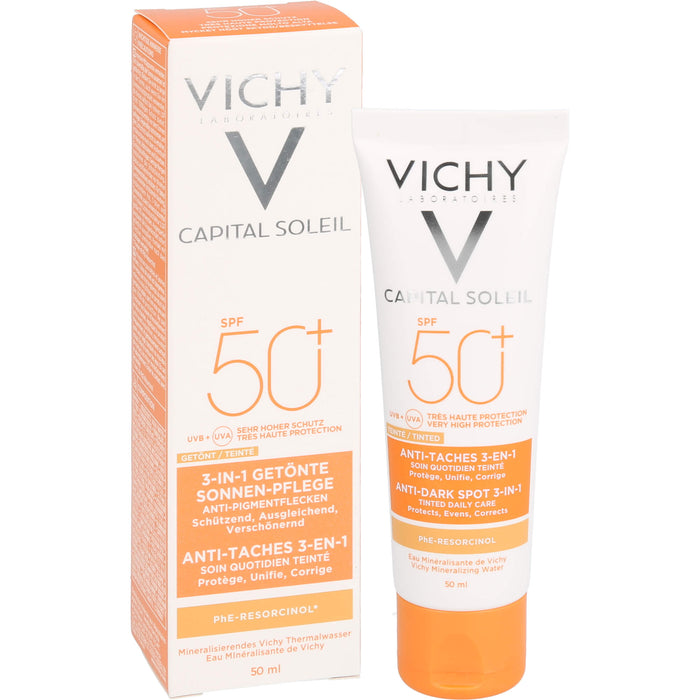 VICHY Capital Soleil 3-in-1 getönte Sonnenpflege LSF 50+, 50 ml Crème