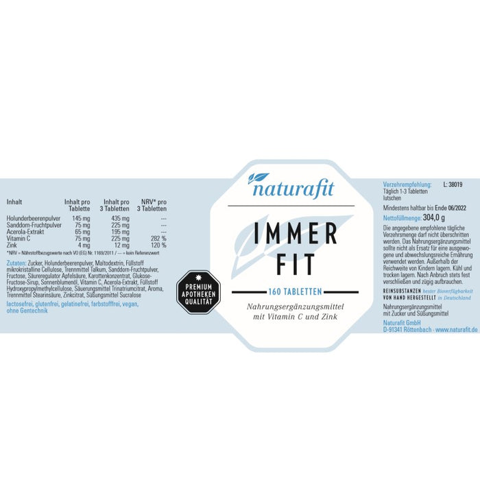 naturafit Immerfit Tabletten, 160 St. Tabletten