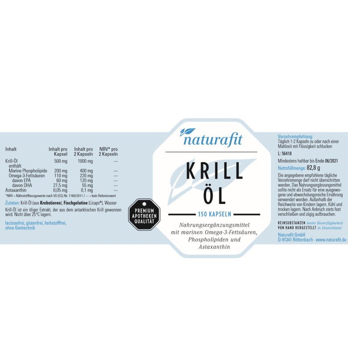 naturafit Krill Öl Kapseln, 150 St. Kapseln