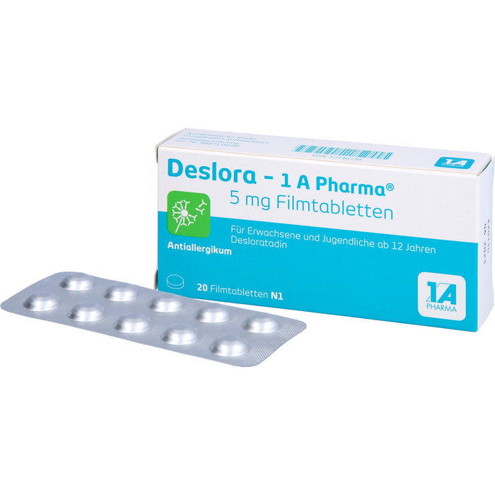 Deslora - 1 A Pharma 5 mg Filmtabletten Antiallergikum, 20 pcs. Tablets