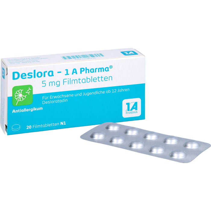 Deslora - 1 A Pharma 5 mg Filmtabletten Antiallergikum, 20 pcs. Tablets