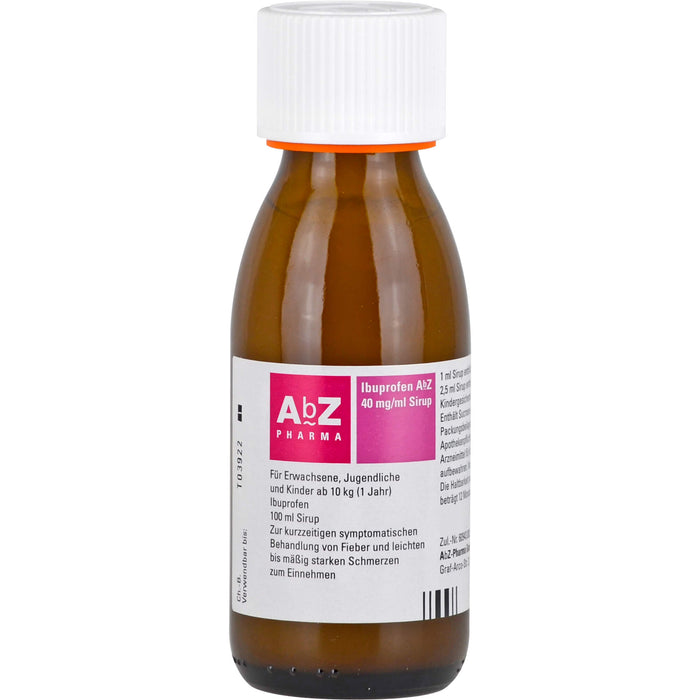 Ibuprofen AbZ 40 mg/ml Sirup bei Fieber und Schmerzen, 100 ml Solution