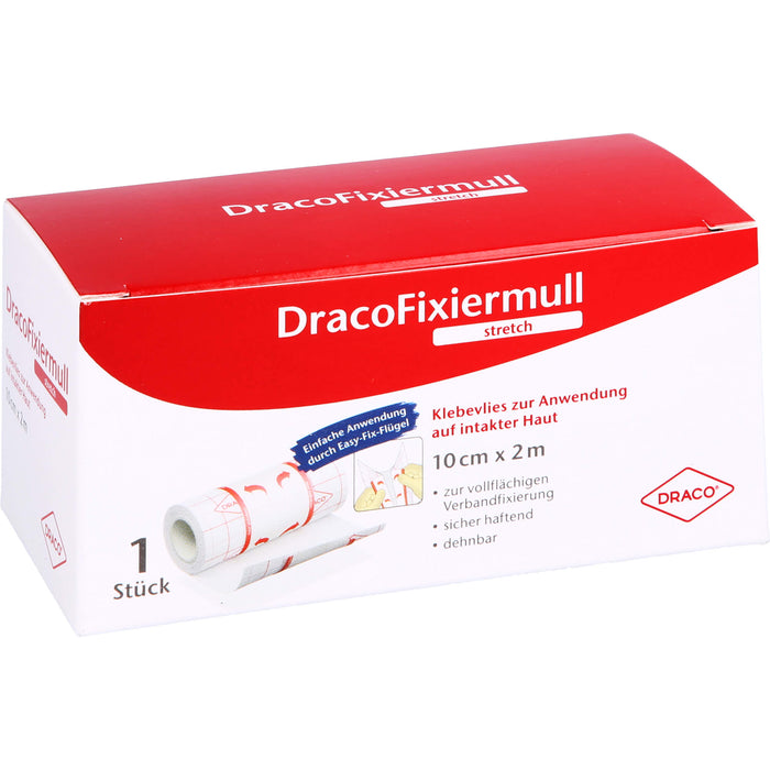 DracoFixiermull stretch hypoallergenes Klebevlies 10 cm x 2 m, 1 pcs. Patch