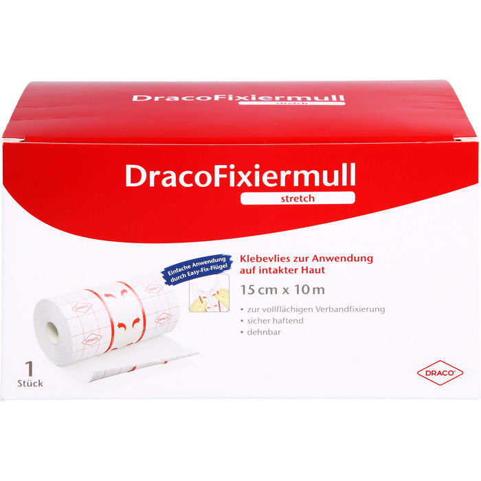 DracoFixiermull stretch 15cm x 10m, 1 St PFL