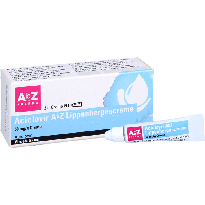 Aciclovir AbZ Lippenherpescreme 50 mg/g Creme, 2 g Crème