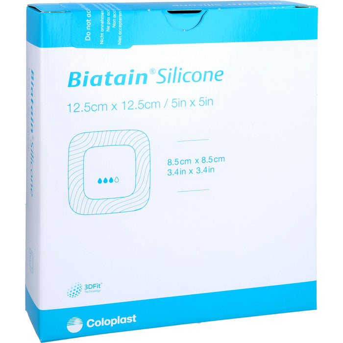 BIATAIN Silicone Schaumverband 12,5x12,5 cm, 10 St VER