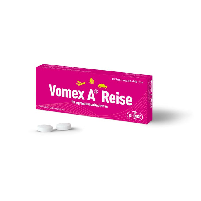 Vomex A Reise 50 mg Sublingualtabletten, 10 pcs. Tablets