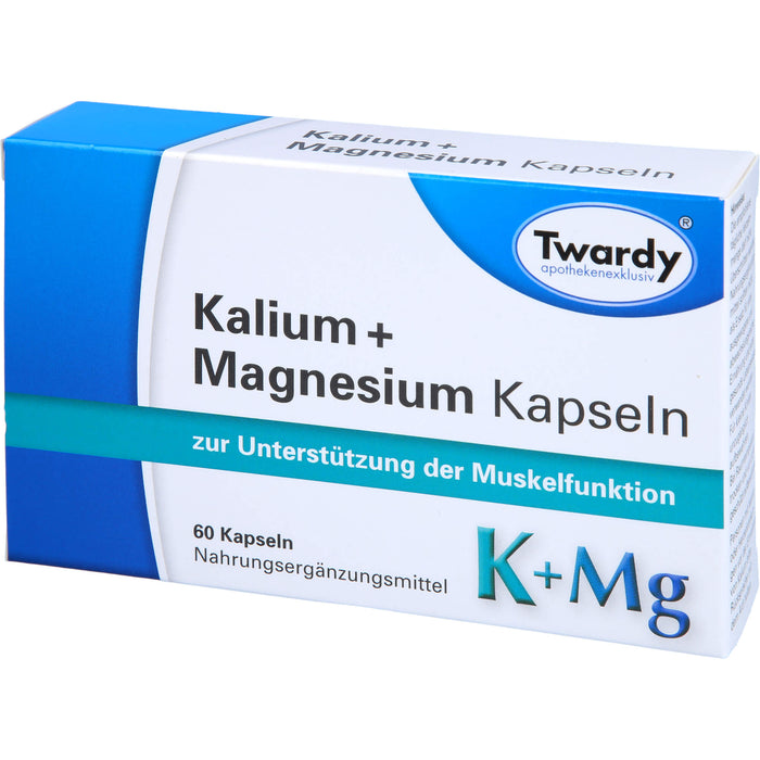 Twardy Kalium + Magnesium Kapseln zur Unterstützung der Muskelfunktion, 60 pcs. Capsules