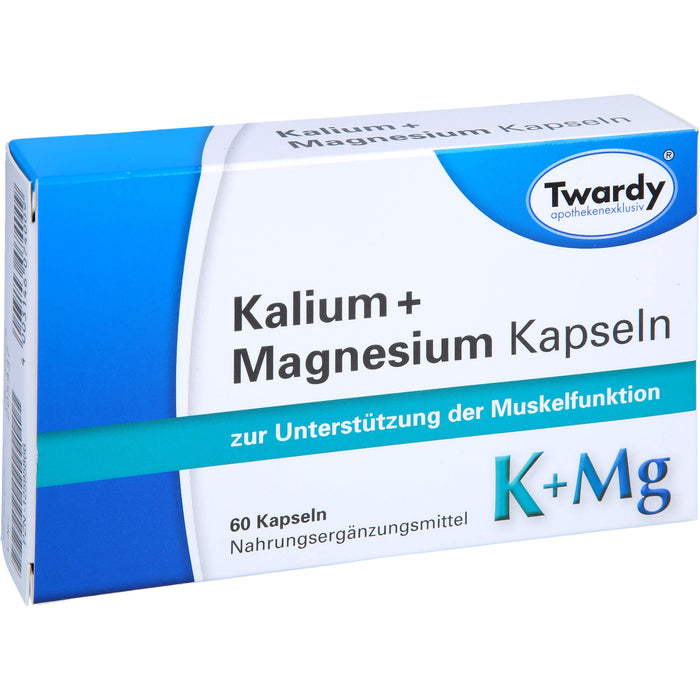 Twardy Kalium + Magnesium Kapseln zur Unterstützung der Muskelfunktion, 60 pcs. Capsules